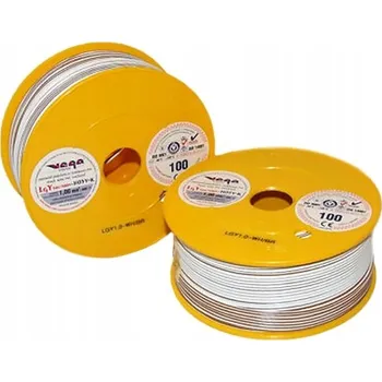 elektrický kabel Kabel LGY/H05V-K 1,00 mm2 100 m Bílo-Hnědý