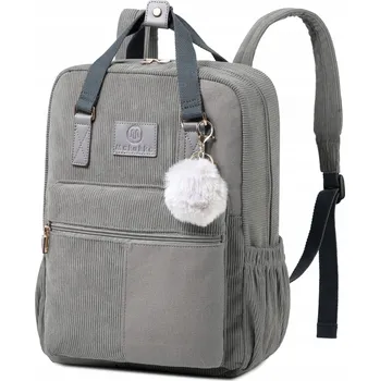 Batoh Makukke Dámský Manšestrový Šedý Stylový Do Práce Školy 30x13x37