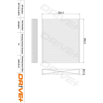 Kabinový filtr Filtr vzduchu v interiéru Dr!ve+ DP1110.12.0074