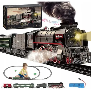 Vláček a vláčkodráha HRAČKA ELEKTRICKÁ ŽELEZNICE VLAK LOKOMOTIVA A KOLEJE DÁREK VÁNOCE