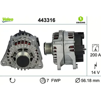 Alternátor Alternátor VALEO 443316