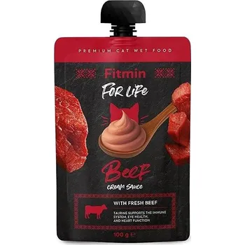 Krmivo pro kočku Fitmin For Life Hovězí krémová kapsička pro kočky 3 × 100 g
