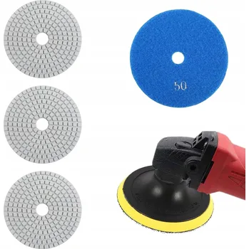 Brusný kotouč Diamantový lešticí kotouč na mokro pro broušení žuly, zrnitost G50, 4 ks