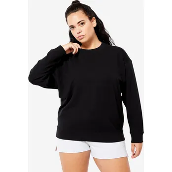 Dámská mikina DOMYOS Dámská mikina Oversize XL ČERNÁ