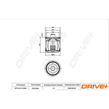 Olejový filtr Olejový filtr Dr!ve+ DP1110.11.0160