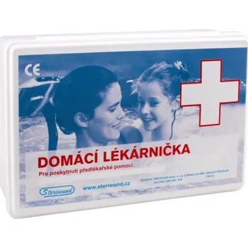 Zdravotnický materiál STERIWUND Domácí lékárnička - vybavená, plastová na zeď