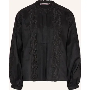 Dámská halenka (The Mercer) N.Y. Dámská Lněná Blůza S Krajkou, černá, 34