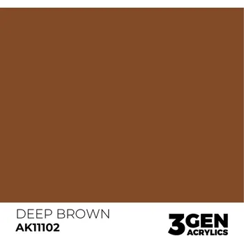 Modelářská barva AK Interactive Deep Brown AK11102 - 17 ml