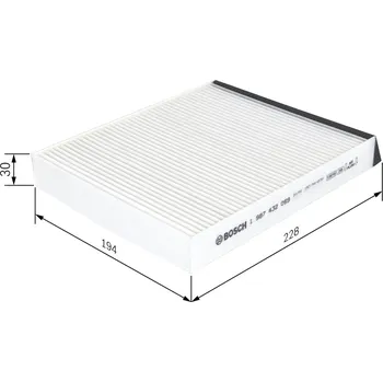 Kabinový filtr Filtr vzduchu v interiéru BOSCH 1 987 432 069
