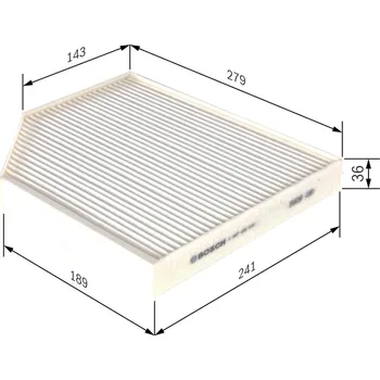 Kabinový filtr Filtr vzduchu v interiéru BOSCH 1 987 435 016