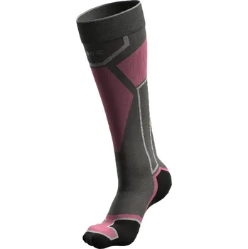 Pánské ponožky Iron-ic Lyžařské podkolenky WARM s MERINO vlnou Barva: Black/Pink, Velikost: 35/38