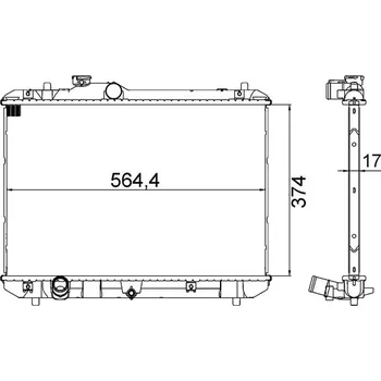 Chladič motoru Chladič, chlazení motoru MAHLE CR 1194 000S