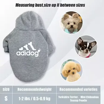 Obleček pro psa Teplá mikina pro psy s kapucí – Pohodlná a stylová - šedá , S