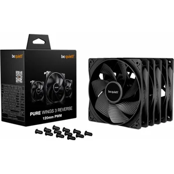 PC ventilátor Be quiet Pure Wings 3 120mm PWM Reverse 3-Pack (schwarz, 3er-Pack, 120 mm)