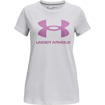 Dívčí triko Under Armour LIVE SPORTSTYLE GRAPHIC SS ylg Šedá, Růžová