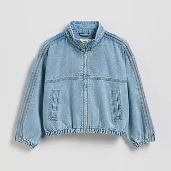 Dívčí bunda Reserved - Džínová bunda se stojáčkem - modrá - 299HN-50J - 299HN-50J-146