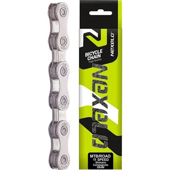 Řetěz na kolo Řetěz NEXELO YBN e-bike 11-kolo stříbrný, BOX, spojka, 128 článků