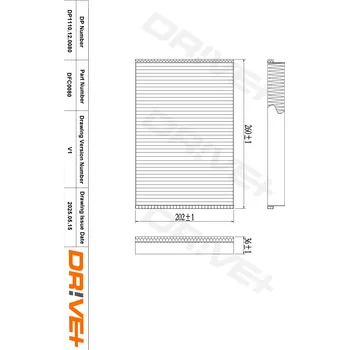 Kabinový filtr Filtr vzduchu v interiéru Dr!ve+ DP1110.12.0080