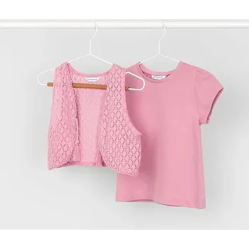 Oblečení a móda Dětské bavlněné tričko Mayoral 3007.6G.Mini.PPYA růžová 30X, vel. 140