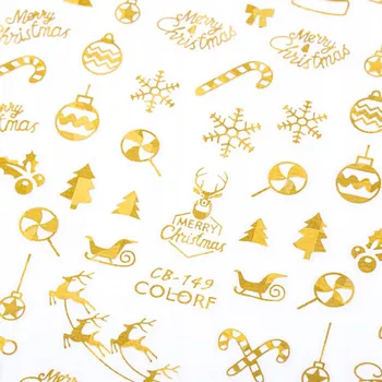 Přípravek na nehty Samolepky na nehty – vánoční motivy, tenké, CB-149