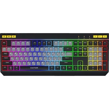 Klávesnice Membránová klávesnice HATOR Icefall HTK401US černá, klávesy černo-šedé