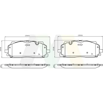 Brzdová destička Sada brzdových destiček, vždy 4 kusy v sadě MOTAQUIP LVXL1920