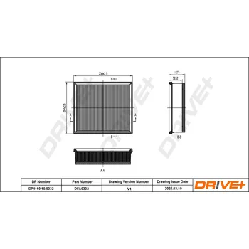 Vzduchový filtr Vzduchový filtr Dr!ve+ DP1110.10.0332