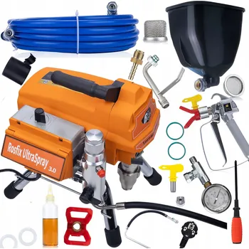 Stříkací pistole HYDRODYNAMICKÁ STŘÍKACÍ PISTOLE S PŘÍSLUŠENSTVÍM 3000W + NÁDRŽ NA BARVU 6L