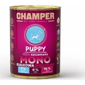 Krmivo pro psa CHAMPER Puppy Monoprotein Beef - vlhké krmivo pro psy - 400g