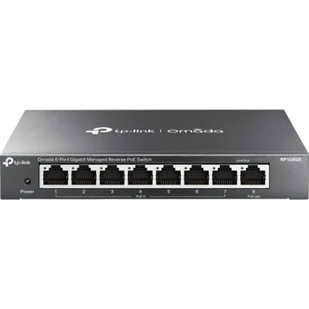 Switch TP-Link Easy Smart switch RP108GE (7xGbE passive PoE-in, 1xGbE passive PoE-out) RP108GE