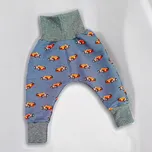 Dětské rostoucí tepláky baggy 56 68 Velikost: 56/68 červené formule Dětské tepláky