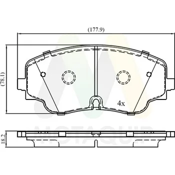 Brzdová destička Sada brzdových destiček, vždy 4 kusy v sadě MOTAQUIP LVXL2129