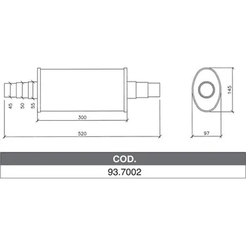 Zadní díl výfuku Střední díl výfuku ASSO 93.7002