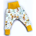 Dětské rostoucí tepláky baggy 56 68 Velikost: 56/68 lesní zvířátka celovzor Dětské tepláky