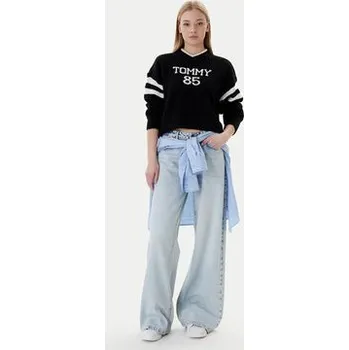 Pánské oblečení Tommy Jeans Svetr 85 Varsity DW0DW22033 Černá Regular Fit XXS