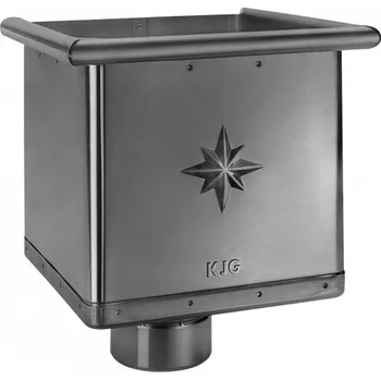 okap KJG Kotlík žlabový sběrný KUBICKÝ EXCENTRICKÝ antracit 120 mm