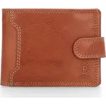 Pánská kožená peněženka Poyem 5209 cognac - zip na bankovky