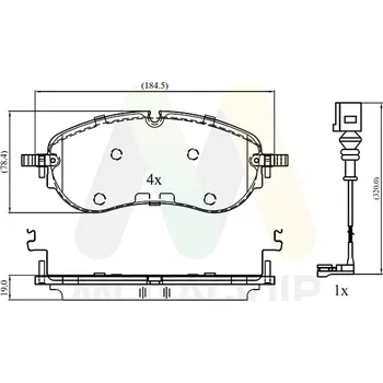 Brzdová destička Sada brzdových destiček, vždy 4 kusy v sadě MOTAQUIP LVXL2123