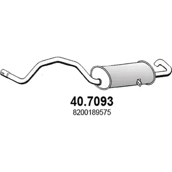 Zadní díl výfuku Zadní tlumič výfuku ASSO 40.7093