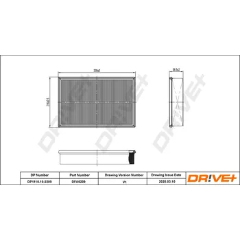 Vzduchový filtr Vzduchový filtr Dr!ve+ DP1110.10.0209