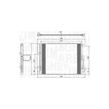Ventilátor topení a klimatizace Kondenzátor klimatizace MAGNETI MARELLI 350203809000