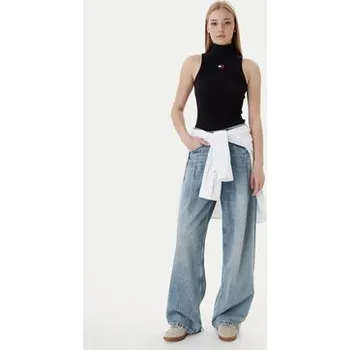 Tommy Jeans Halenka Badge DW0DW21840 Černá Slim Fit XXS