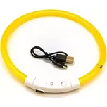USB svítící bezpečnostní obojek pro psy – nastavitelný - Zlatá