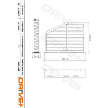 Kabinový filtr Filtr vzduchu v interiéru Dr!ve+ DP1110.12.0037