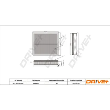 Vzduchový filtr Vzduchový filtr Dr!ve+ DP1110.10.0093