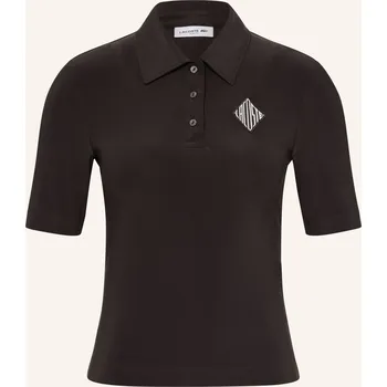 Lacoste Dámské Jerseyové Polo Tričko, tmavě hnědá, 40