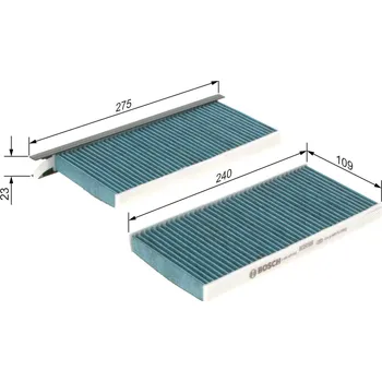 Kabinový filtr Filtr vzduchu v interiéru BOSCH 0 986 628 553