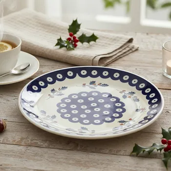 Talíř Keramický dezertní talíř Manufaktura Bolesławiec 22 cm - dek. OS