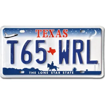 Plechová cedule Americká SPZ Texas Horse T65 WRL