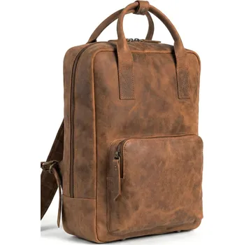 Městský batoh Glara leather Cestovní batoh z bůvolí kůže - Buffalo Blil 1159536